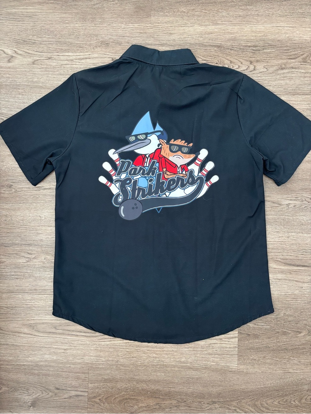 Regular Show Park Strikers Benson Bowling League Button up Shirt